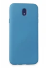 Samsung Galaxy J7 Pro / J730 Kılıf Nano içi Kadife Silikon - Mavi