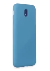 Samsung Galaxy J7 Pro / J730 Kılıf Nano içi Kadife Silikon - Mavi