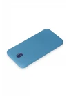 Samsung Galaxy J7 Pro / J730 Kılıf Nano içi Kadife Silikon - Mavi