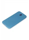 Samsung Galaxy J7 Pro / J730 Kılıf Nano içi Kadife Silikon - Mavi