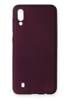 Samsung Galaxy M10 Kılıf First Silikon - Mürdüm