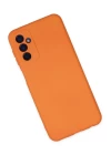 Samsung Galaxy M23 Kılıf Nano içi Kadife Silikon - Turuncu