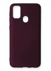 Samsung Galaxy M30S Kılıf First Silikon - Mürdüm