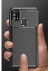 Samsung Galaxy M31 Kılıf Auto Focus Karbon Kapak - Kahverengi
