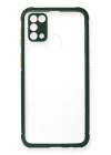 Samsung Galaxy M31 Kılıf Miami Şeffaf Silikon - Koyu Yeşil