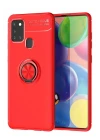 Samsung Galaxy M31 Kılıf Range Yüzüklü Silikon - Kırmızı