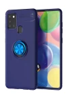 Samsung Galaxy M31 Kılıf Range Yüzüklü Silikon - Mavi