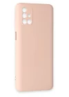 Samsung Galaxy M31S Kılıf Nano içi Kadife Silikon - Pudra