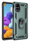 Samsung Galaxy M31S Kılıf Sofya Yüzüklü Silikon Kapak - Yeşil
