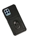 Samsung Galaxy M33 Kılıf Pars Lens Yüzüklü Silikon - Siyah