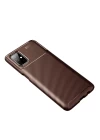 Samsung Galaxy M51 Kılıf Auto Focus Karbon Kapak - Kahverengi
