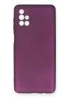 Samsung Galaxy M51 Kılıf First Silikon - Mürdüm