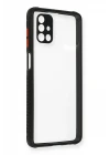 Samsung Galaxy M51 Kılıf Miami Şeffaf Silikon - Siyah