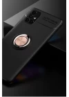 Samsung Galaxy M51 Kılıf Range Yüzüklü Silikon - Siyah-Gold