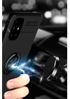 Samsung Galaxy M51 Kılıf Range Yüzüklü Silikon - Siyah-Gold