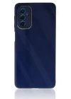 Samsung Galaxy M52 5G Kılıf Glass Kapak - Lacivert