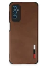 Samsung Galaxy M52 5G Kılıf Loop Deri Silikon - Kahverengi