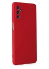 Samsung Galaxy M52 5G Kılıf Nano içi Kadife Silikon - Kırmızı