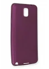 Samsung Galaxy Note 3 / N9000 Kılıf First Silikon - Mürdüm