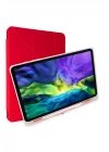 Samsung Galaxy P610 Tab S6 Lite 10.4 Kılıf Kalemlikli Mars Tablet Kılıfı - Kırmızı