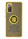 Samsung Galaxy S20 FE Kılıf Montreal Yüzüklü Silikon Kapak - Sarı
