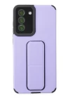 Samsung Galaxy S21 FE Kılıf Mega Standlı Silikon - Lila