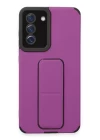 Samsung Galaxy S21 FE Kılıf Mega Standlı Silikon - Mor