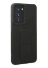 Samsung Galaxy S21 FE Kılıf Mega Standlı Silikon - Siyah