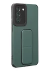 Samsung Galaxy S21 FE Kılıf Mega Standlı Silikon - Yeşil