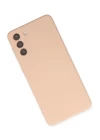 Samsung Galaxy S21 FE Kılıf Nano içi Kadife Silikon - Pudra