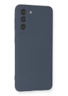 Samsung Galaxy S21 Kılıf Nano içi Kadife Silikon - Gri