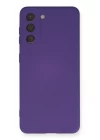 Samsung Galaxy S21 Kılıf Nano içi Kadife Silikon - Mor