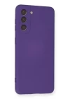 Samsung Galaxy S21 Kılıf Nano içi Kadife Silikon - Mor