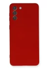 Samsung Galaxy S21 Plus Kılıf Nano içi Kadife Silikon - Kırmızı
