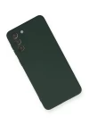Samsung Galaxy S21 Plus Kılıf Nano içi Kadife Silikon - Koyu Yeşil
