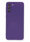 Samsung Galaxy S21 Plus Kılıf Nano içi Kadife Silikon - Mor