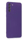 Samsung Galaxy S21 Plus Kılıf Nano içi Kadife Silikon - Mor