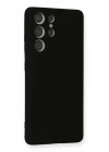 Samsung Galaxy S21 Ultra Kılıf Nano içi Kadife Silikon - Siyah