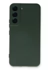 Samsung Galaxy S22 Plus Kılıf Nano içi Kadife Silikon - Koyu Yeşil