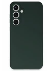 Samsung Galaxy S24 FE Kılıf Nano içi Kadife Silikon - Koyu Yeşil