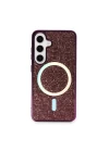 Samsung Galaxy S24 Kılıf Diamond Magsafe Kapak - Derin Mor