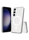 Samsung Galaxy S24 Kılıf Magneticsafe Şeffaf Silikon - Şeffaf