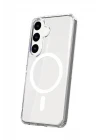 Samsung Galaxy S24 Kılıf Magneticsafe Şeffaf Silikon - Şeffaf