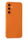 Samsung Galaxy S24 Kılıf Nano içi Kadife Silikon - Turuncu