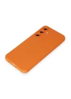 Samsung Galaxy S24 Kılıf Nano içi Kadife Silikon - Turuncu