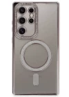 Samsung Galaxy S24 Ultra Kılıf Joke Simli Magneticsafe Kılıf - Pembe