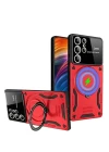 Samsung Galaxy S24 Ultra Kılıf Joy Lens Standlı Kapak - Kırmızı