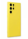 Samsung Galaxy S24 Ultra Kılıf Nano içi Kadife Silikon - Sarı