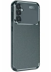 Samsung Galaxy S25 Plus Kılıf Auto Focus Karbon Kapak - Koyu Yeşil