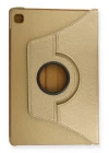 Samsung Galaxy T500 Tab A7 10.4 Kılıf 360 Tablet Deri Kılıf - Gold
